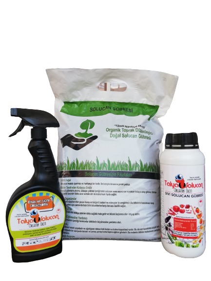 Hazır Set Sebze Meyve Çiçekler İçin 3 Kg Toz + 750 ML Çiçek Coşturan + 1 Lt Sıvı Solucan Gübresi
